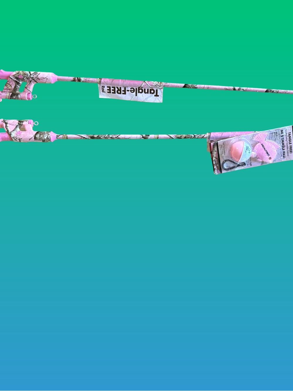 Kids Pink Camo Realtree fishing poles